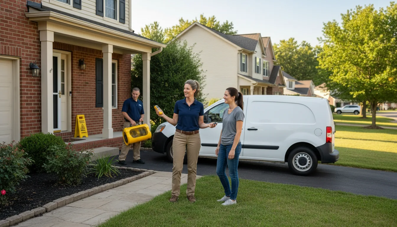 Residential water damage restoration in Bunola, PA